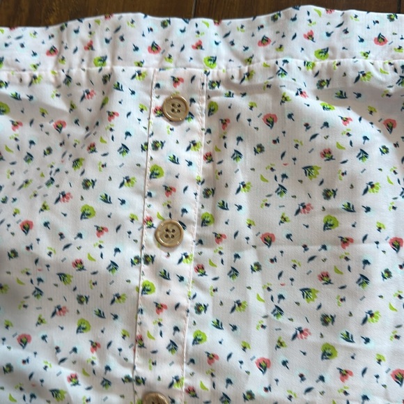 Style 5 Skirt Womens Size Med Pink Floral Decorative Buttons Pull On New‎ NWT - Picture 2 of 5